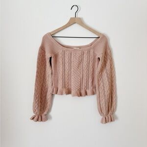 5 for $25 ✨ Pink off the shoulder knit top